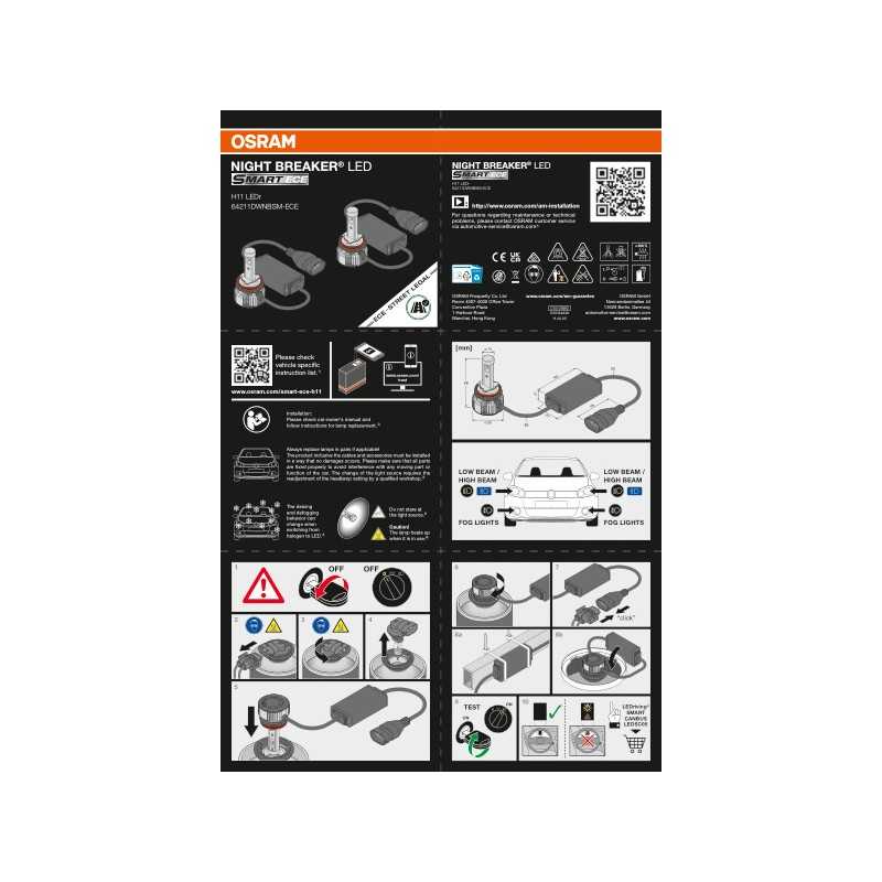 OSRAM LED H11 12V 14W PGJ19-2 NIGHT BREAKER LED SMART SET 2 KS