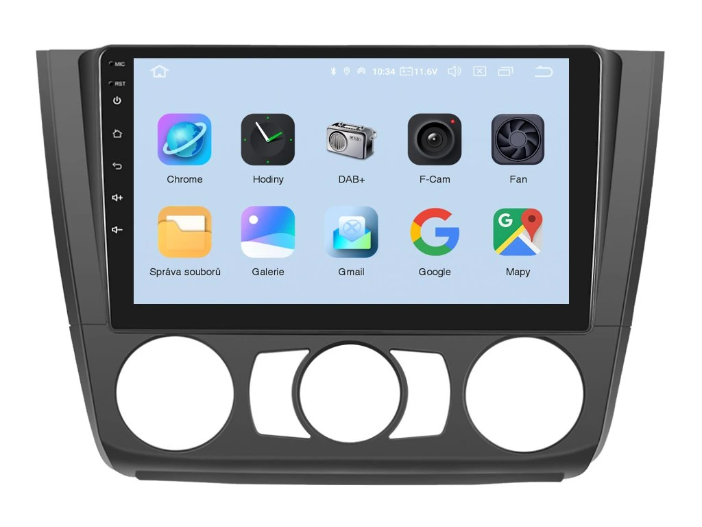 XTRONS 2DIN AUTORÁDIO IQP-XEV34 ANDROID, BMW E81 / E82 / E87 / E88 S MANUÁLNÍ KLIMATIZACÍ