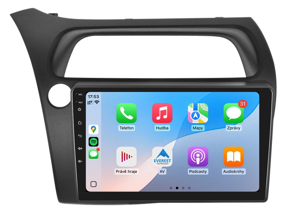 XTRONS 2DIN AUTORÁDIO IQP-XEV52 ANDROID, HONDA CIVIC 8G