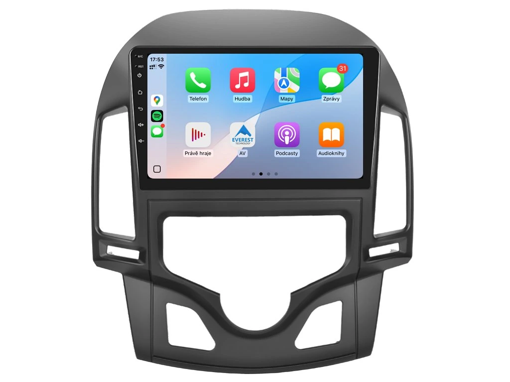 XTRONS 2DIN AUTORÁDIO IQP-XEV42 ANDROID, HYUNDAI I30 S AUTOMATICKOU KLIMATIZACÍ