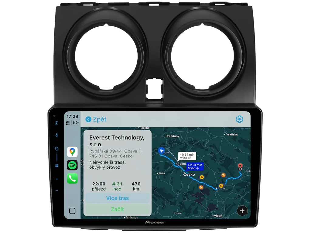 PIONEER 2DIN AUTORÁDIO SPH-PF97BT, NISSAN QASHQAI I