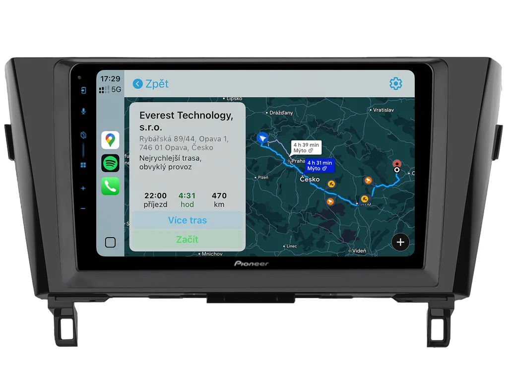 PIONEER 2DIN AUTORÁDIO SPH-PF97BT, NISSAN QASHQAI II / X-TRAIL III