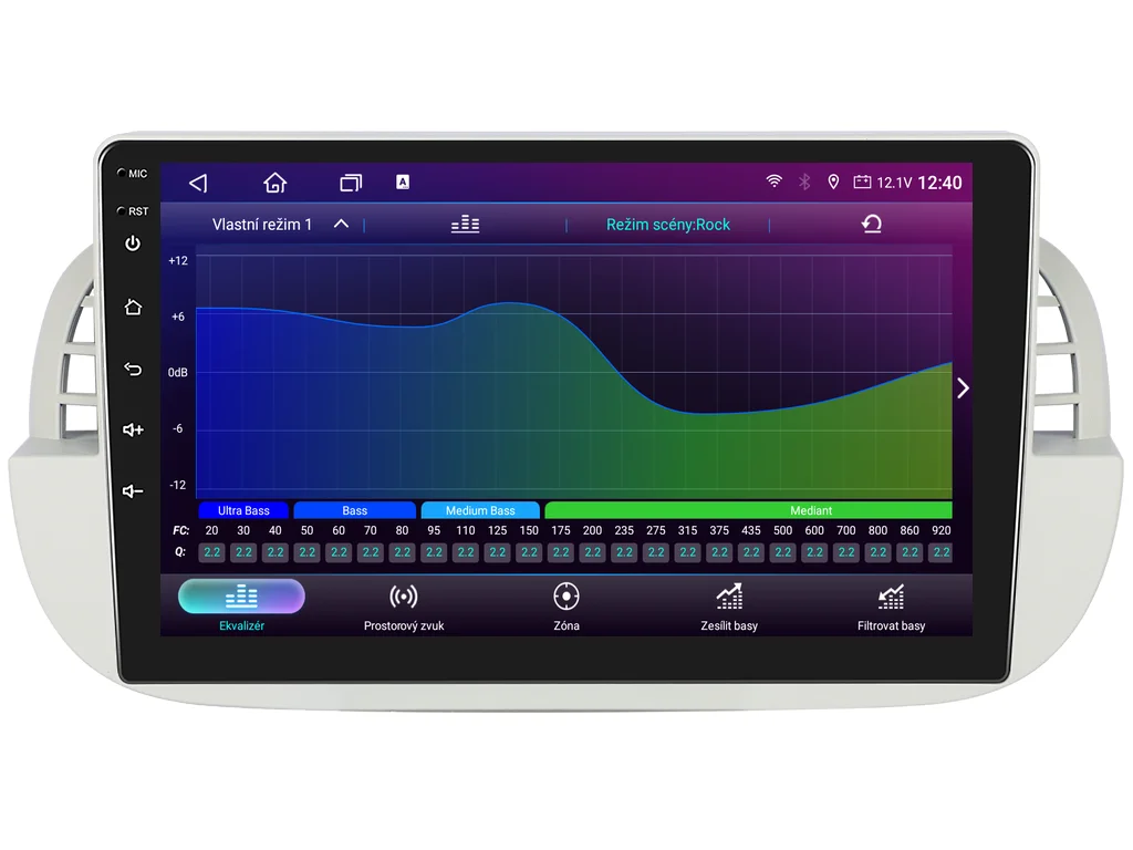 ISUDAR 2DIN AUTORÁDIO T72-IEV212 ANDROID, FIAT 500