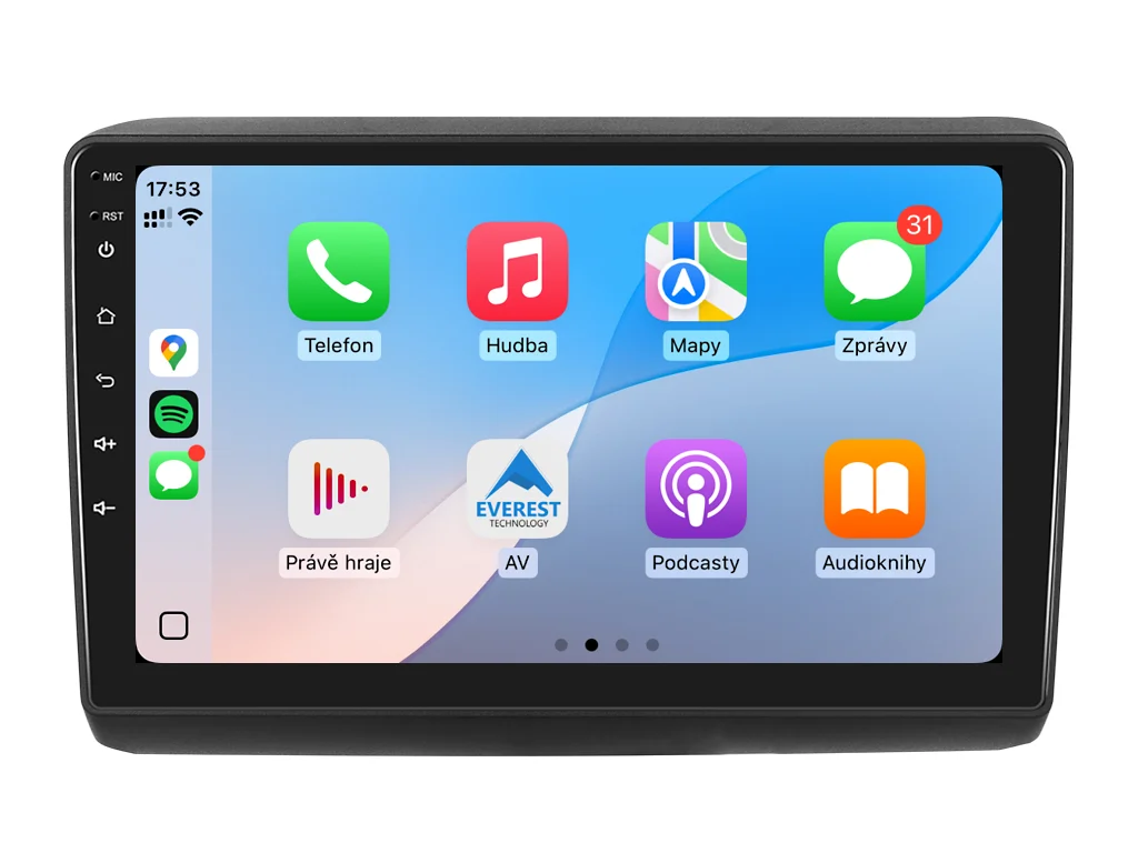 EVEREST 2DIN AUTORÁDIO EVT53 ANDROID, FIAT DUCATO / PEUGEOT BOXER II / CITROEN JUMPER II