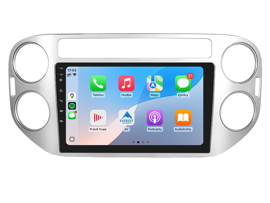 EVEREST 2DIN AUTORÁDIO EVT14 ANDROID, VOLKSWAGEN TIGUAN