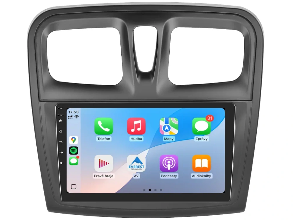 ISUDAR 2DIN AUTORÁDIO T72-IEV158 ANDROID, DACIA LOGAN II, SANDERO II S HRANATÝMI PRŮDUCHY