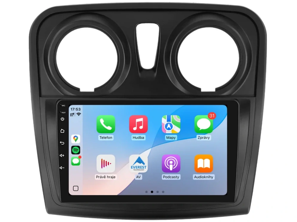 ISUDAR 2DIN AUTORÁDIO T72-IEV160 ANDROID, DACIA LOGAN II, SANDERO II S KULATÝMI PRŮDUCHY