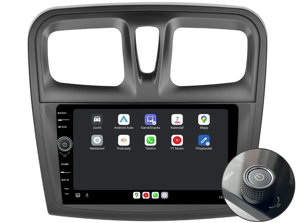 EVEREST 2DIN AUTORÁDIO EVE78 ANDROID, DACIA LOGAN II, SANDERO II S HRANATÝMI PRŮDUCHY