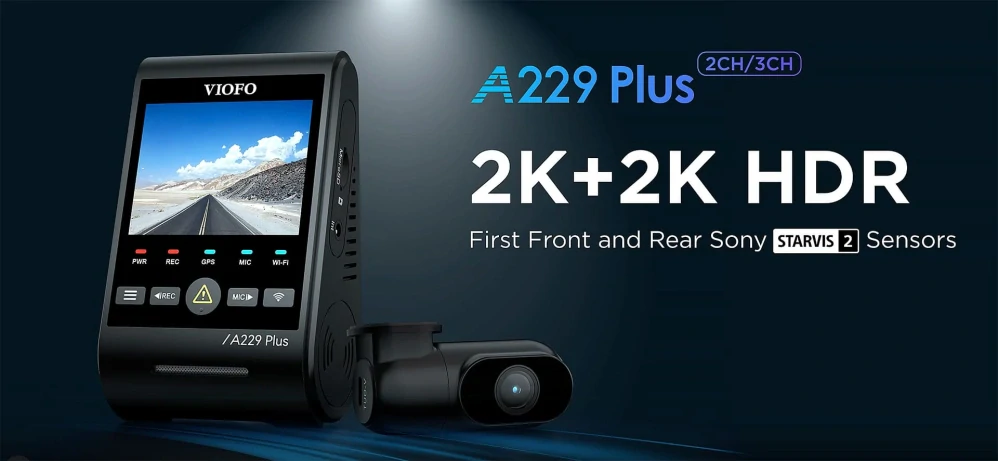 VIOFO A229 PLUS 2CH - Kamera do auta