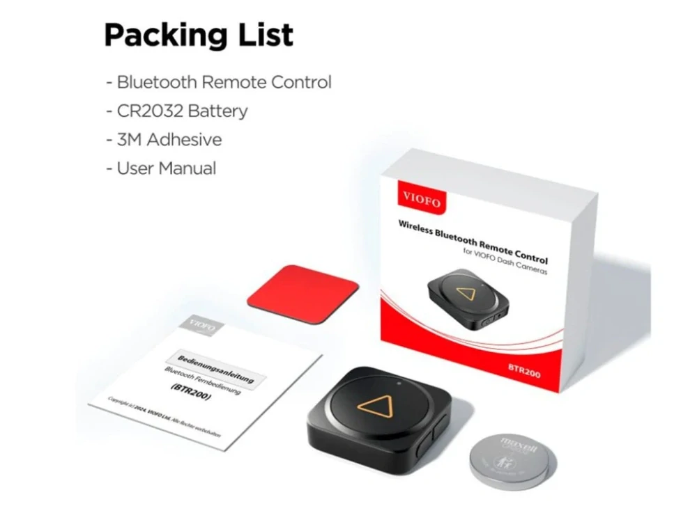 VIOFO BLUETOOTH DÁLKOVÝ OVLADAČ BTR200