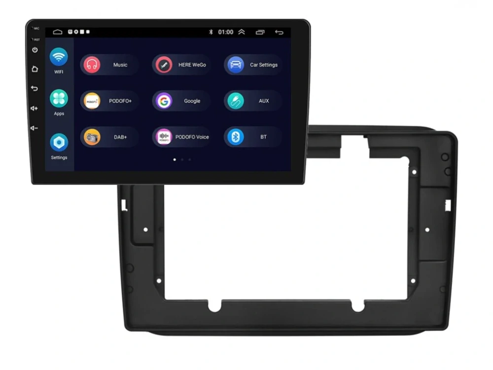 PODOFO 2DIN AUTORÁDIO PEV05 ANDROID, ŠKODA FABIA II / ROOMSTER