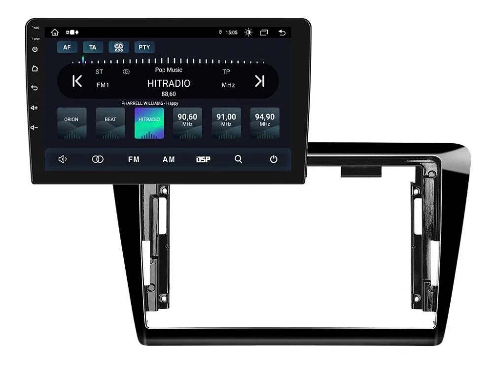 PODOFO 2DIN AUTORÁDIO PEV04 ANDROID, ŠKODA SUPERB II