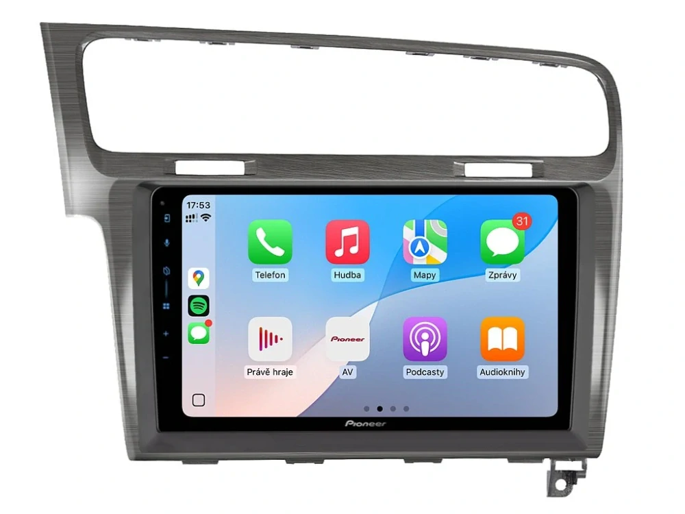 PIONEER 2DIN AUTORÁDIO SPH-PF97BT, VOLKSWAGEN GOLF VII