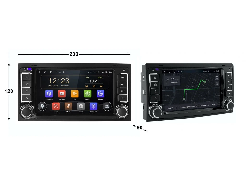 ISUDAR 2DIN AUTORÁDIO T72-VW0708 ANDROID