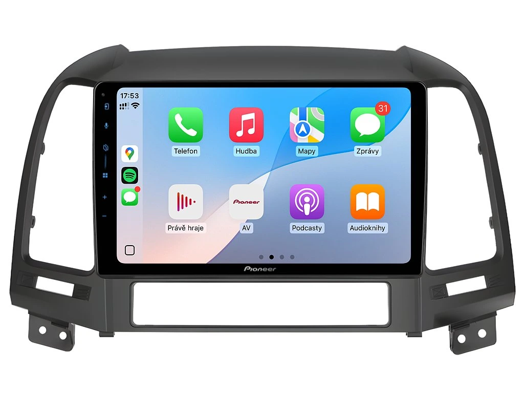PIONEER 2DIN AUTORÁDIO SPH-PF97BT, HYUNDAI SANTA FE II