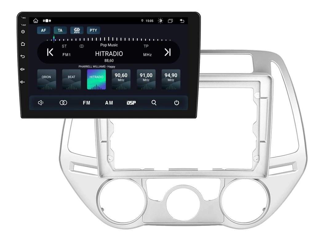 XTRONS 2DIN AUTORÁDIO IAP12-XEV45 ANDROID, HYUNDAI I20