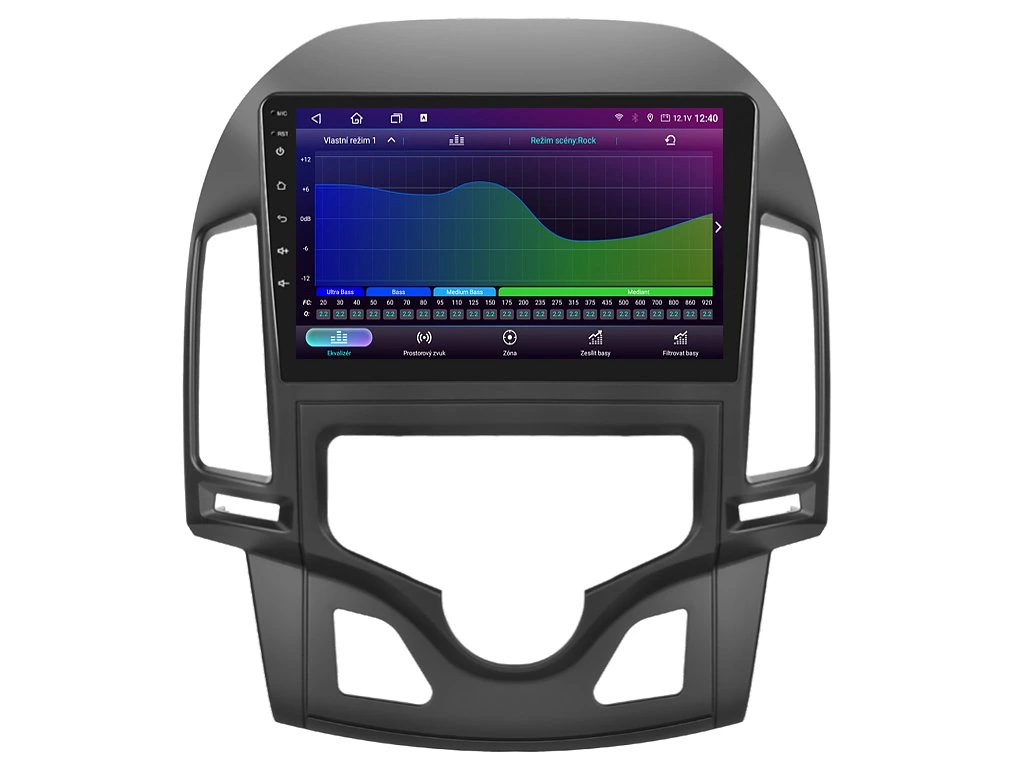 ISUDAR 2DIN AUTORÁDIO T72-IEV54 ANDROID, HYUNDAI I30 S AUTOMATICKOU KLIMATIZACÍ