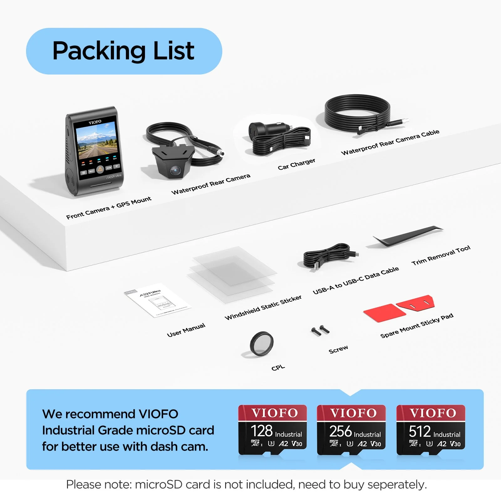 VIOFO A229 ULTRA 2CH - W