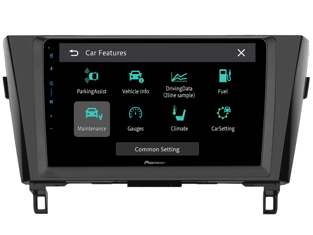 PIONEER 2DIN AUTORÁDIO SPH-PF97BT, NISSAN QASHQAI II / X-TRAIL III