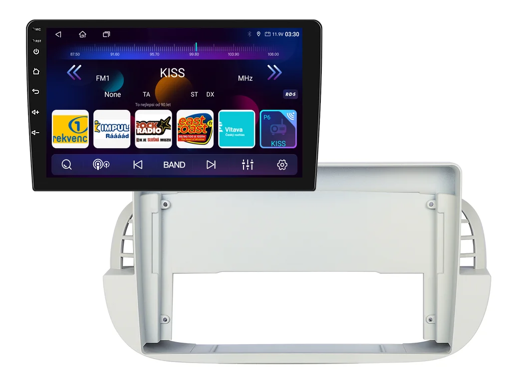 ISUDAR 2DIN AUTORÁDIO T72-IEV212 ANDROID, FIAT 500
