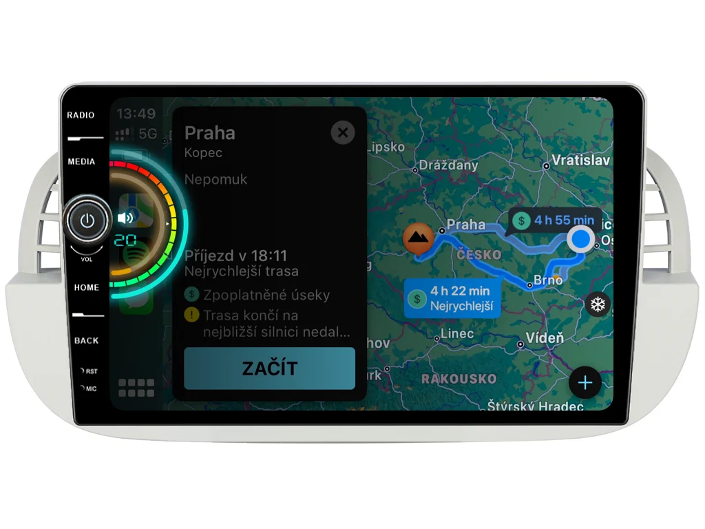 EVEREST 2DIN AUTORÁDIO EVE212 ANDROID, FIAT 500