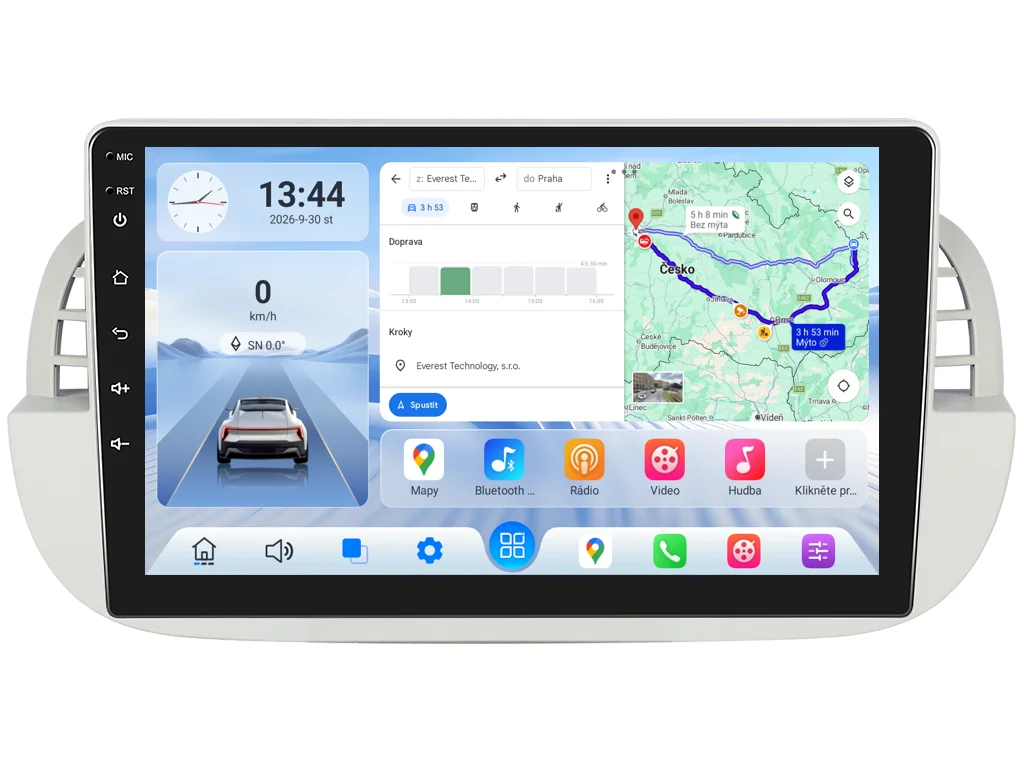 ISUDAR 2DIN AUTORÁDIO Q74X-IEV212 ANDROID FIAT 500