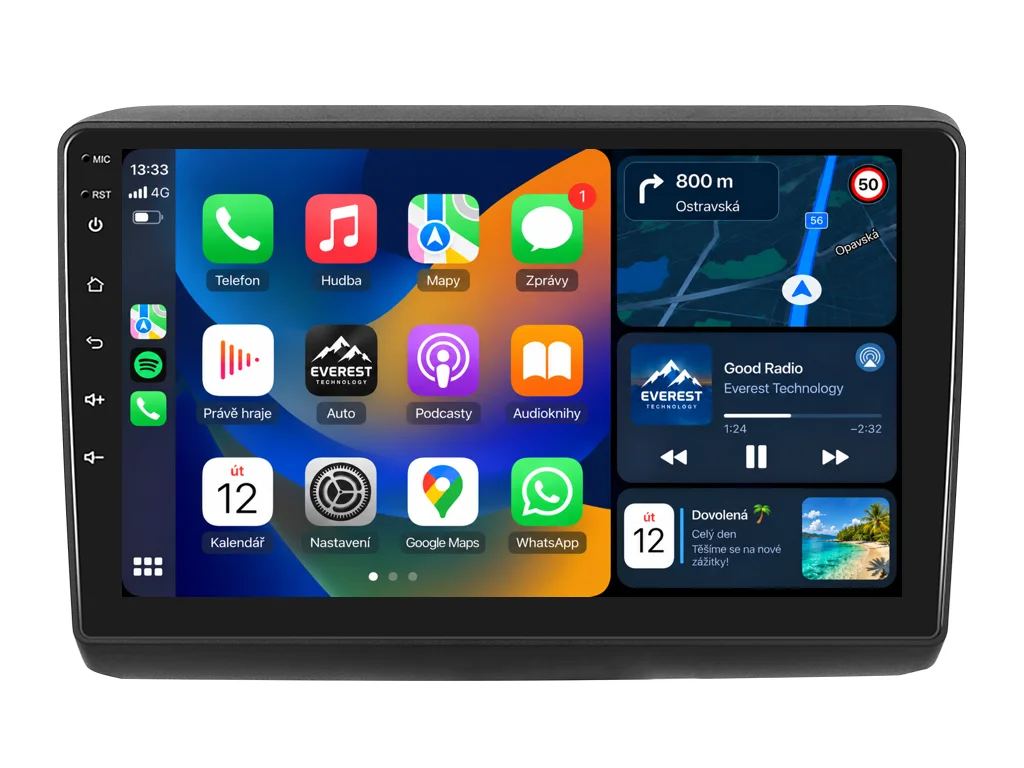 ISUDAR 2DIN AUTORÁDIO Q74X-IEV88 ANDROID, FIAT DUCATO / PEUGEOT BOXER II / CITROEN JUMPER II