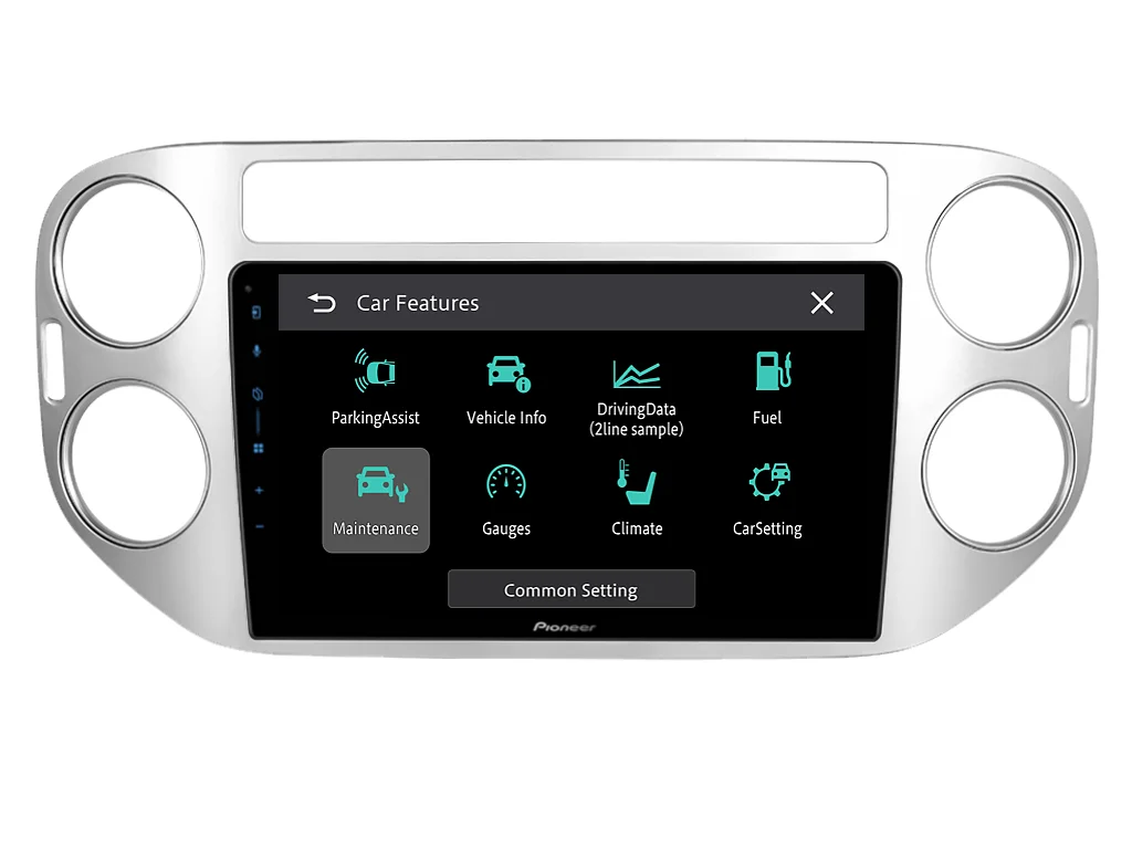 PIONEER 2DIN AUTORÁDIO SPH-PF97BT, VOLKSWAGEN TIGUAN