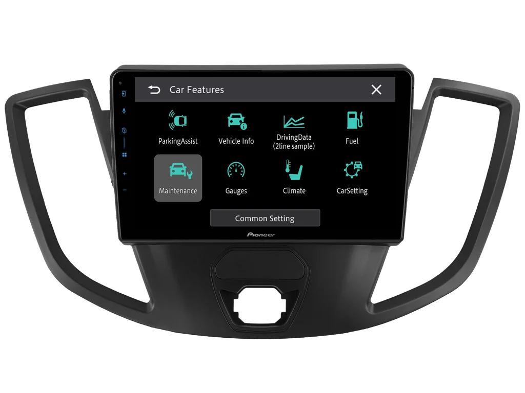 PIONEER 2DIN AUTORÁDIO SPH-PF97BT, FORD TRANSIT VIII