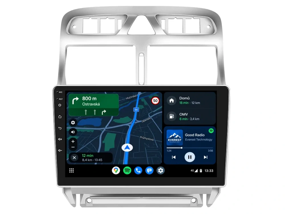BMODE 2DIN AUTORÁDIO BET38 ANDROID, PEUGEOT 307