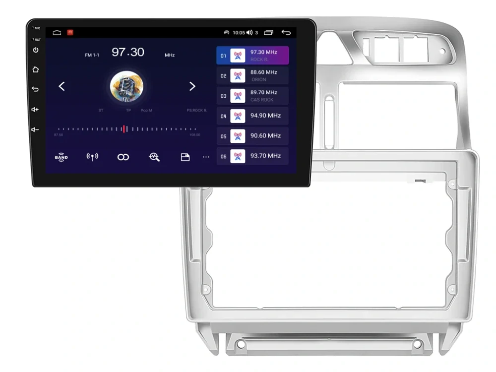 EVEREST 2DIN AUTORÁDIO EVT46 ANDROID, PEUGEOT 307