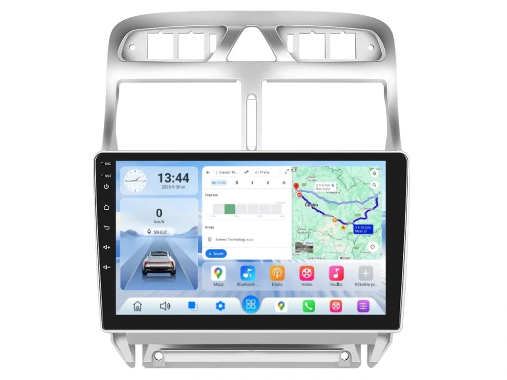 ISUDAR 2DIN AUTORÁDIO Q74X-IEV108 ANDROID, PEUGEOT 307