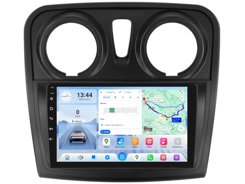 ISUDAR 2DIN AUTORÁDIO Q74X-IEV158 ANDROID, DACIA LOGAN II, SANDERO II S KULATÝMI PRŮDUCHY