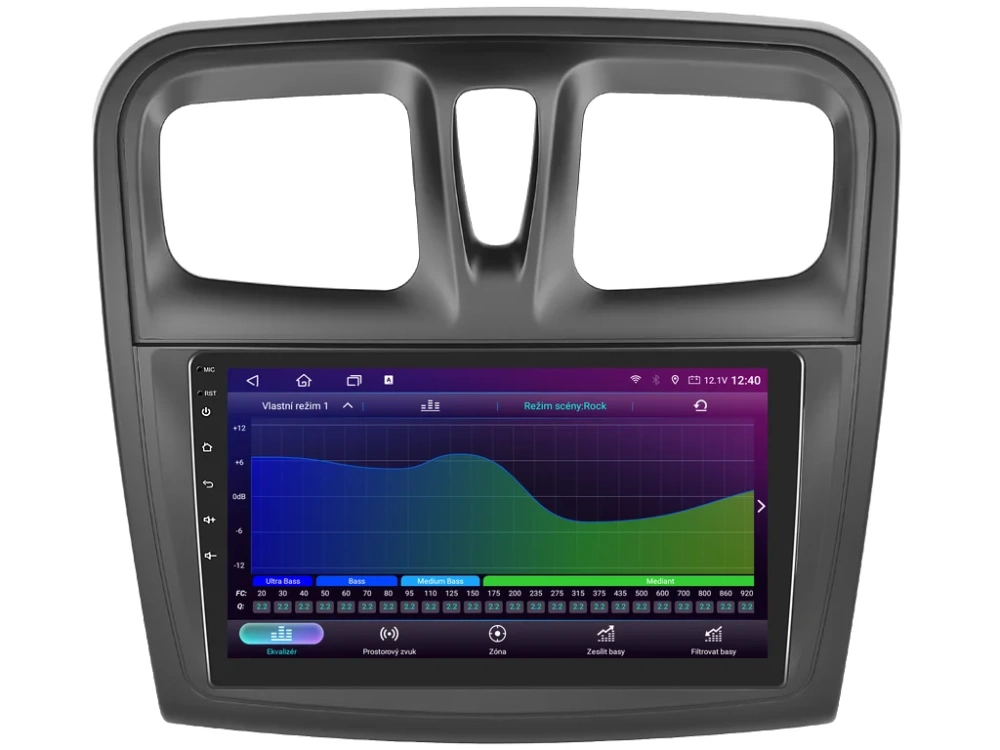 ISUDAR 2DIN AUTORÁDIO T75-IEV157 ANDROID, DACIA LOGAN II, SANDERO II S HRANATÝMI PRŮDUCHY