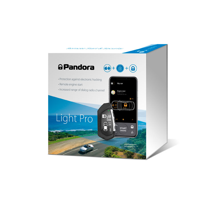 PANDORA LIGHT PRO - AUTOALARM S DÁLKOVÝM STARTEM A MONTÁŽÍ