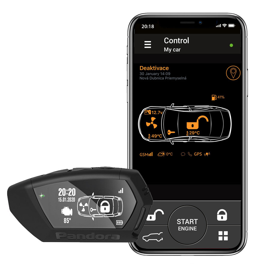 PANDORA ELITE S DÁLKOVÝM STARTEM, GPS SLEDOVÁNÍM A MONTÁŽÍ