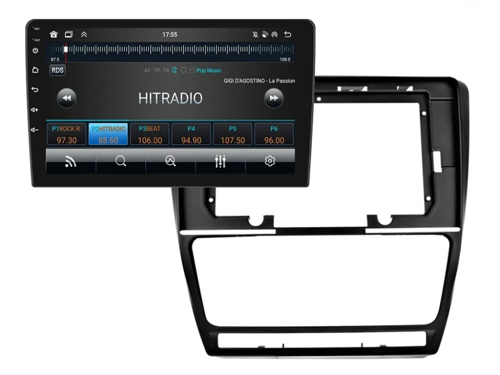 BMODE 2DIN AUTORÁDIO BEV01 ANDROID, ŠKODA OCTAVIA II