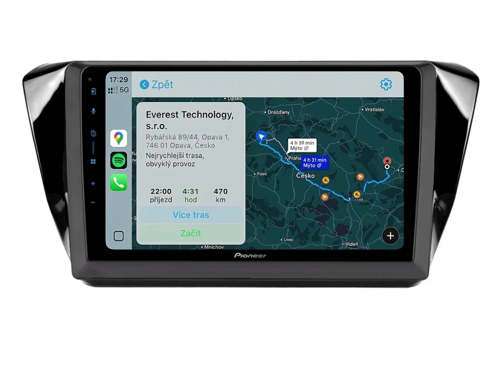 PIONEER 2DIN AUTORÁDIO SPH-PF97BT, ŠKODA SUPERB III