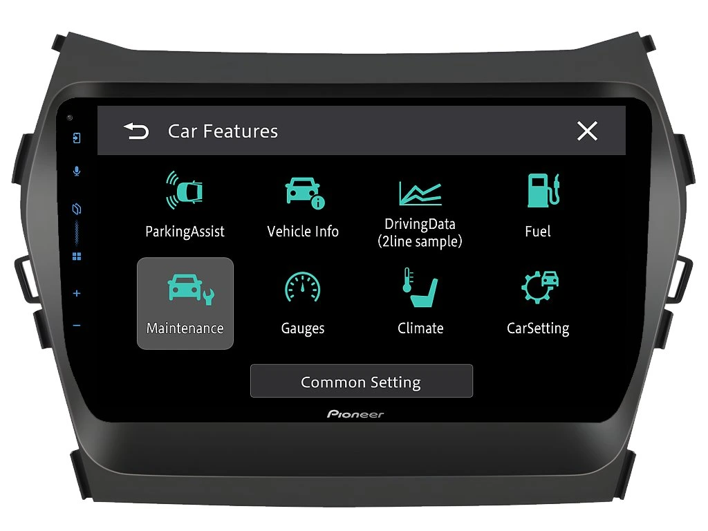PIONEER 2DIN AUTORÁDIO SPH-PF97BT, HYUNDAI SANTA FE IX45