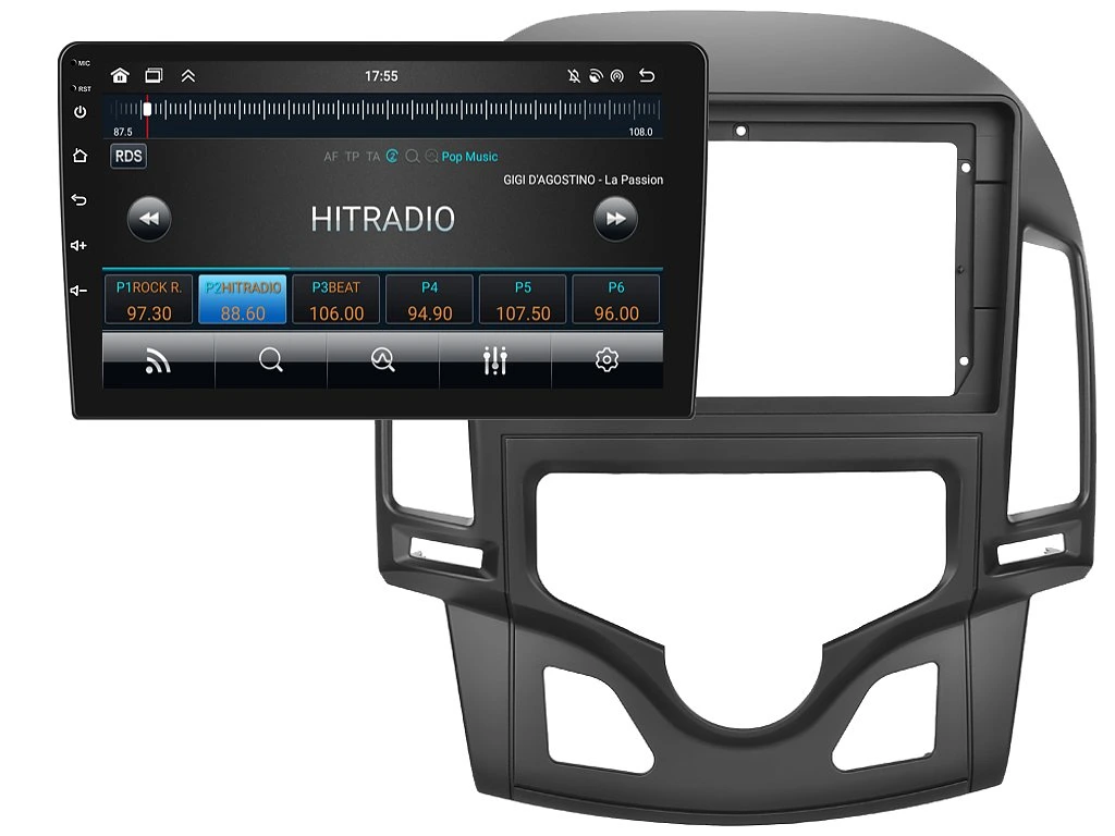 BMODE 2DIN AUTORÁDIO BEV45 ANDROID, HYUNDAI I30 S AUTOMATICKOU KLIMATIZACÍ