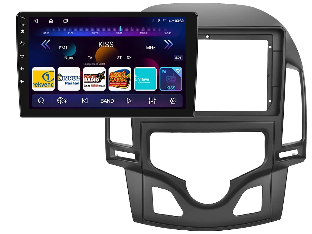 ISUDAR 2DIN AUTORÁDIO T72-IEV93 ANDROID, HYUNDAI I30 S AUTOMATICKOU KLIMATIZACÍ