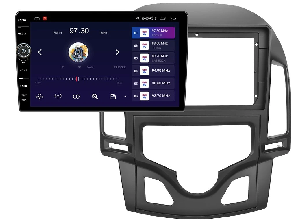 EVEREST 2DIN AUTORÁDIO EVE31 ANDROID, HYUNDAI I30 S AUTOMATICKOU KLIMATIZACÍ