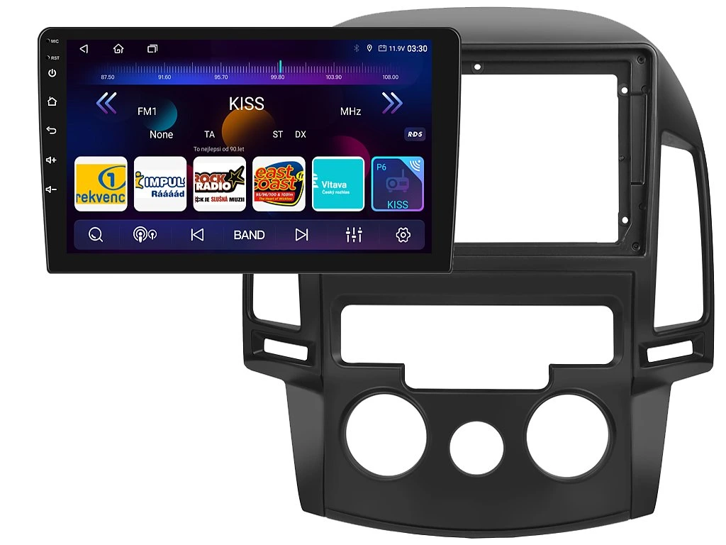 ISUDAR 2DIN AUTORÁDIO T75-IEV94 ANDROID, HYUNDAI I30 S MANUÁLNÍ KLIMATIZACÍ