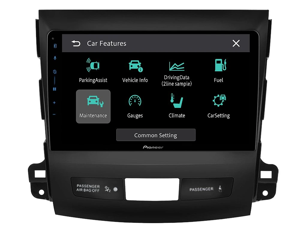 PIONEER 2DIN AUTORÁDIO SPH-PF97BT, MITSUBISHI OUTLANDER II / CITROEN C-CROSSER / PEUGEOT 4007