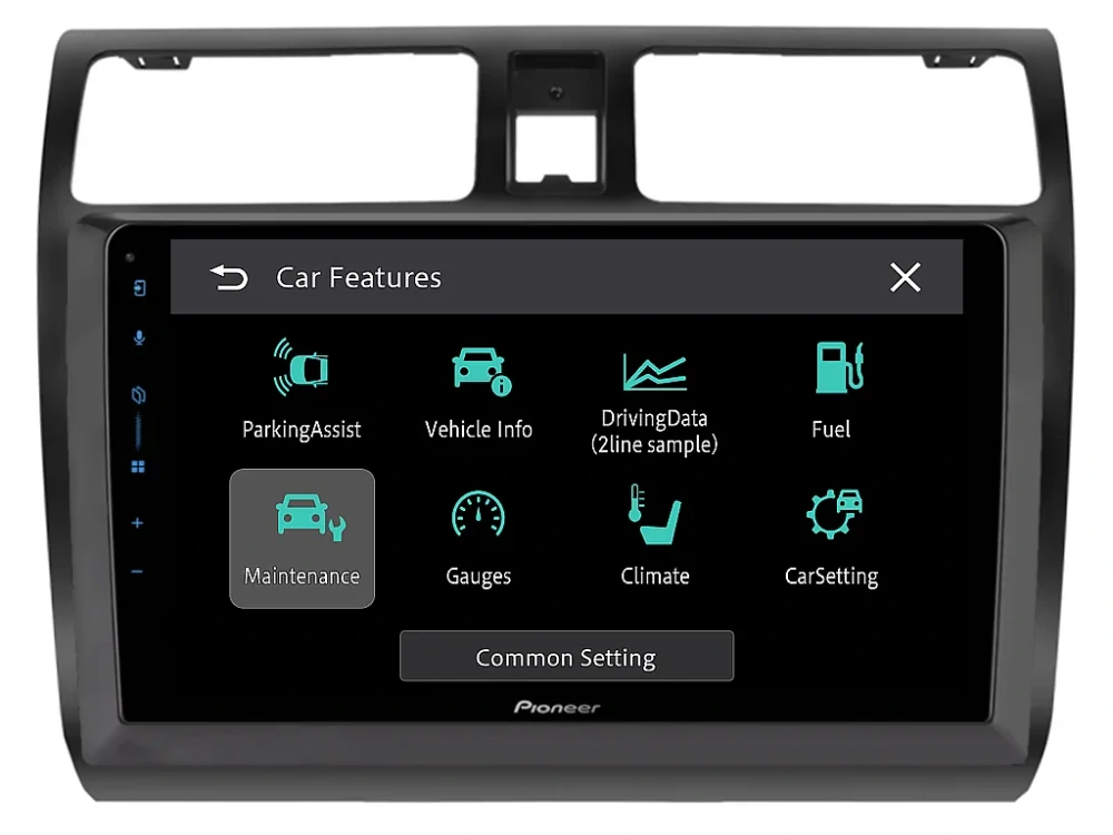 PIONEER 2DIN AUTORÁDIO SPH-PF97BT, SUZUKI SWIFT I (GEN 3)
