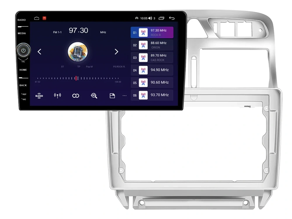 EVEREST 2DIN AUTORÁDIO EVE46 ANDROID, PEUGEOT 307