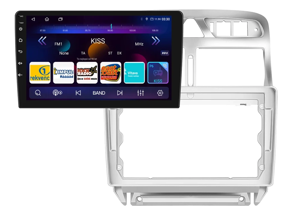 ISUDAR 2DIN AUTORÁDIO T75-IEV108 ANDROID, PEUGEOT 307