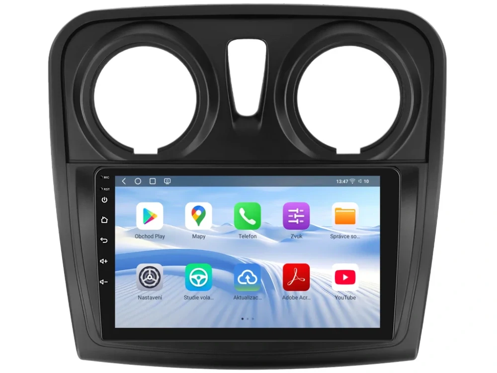 ISUDAR 2DIN AUTORÁDIO Q74X-IEV158 ANDROID, DACIA LOGAN II, SANDERO II S KULATÝMI PRŮDUCHY