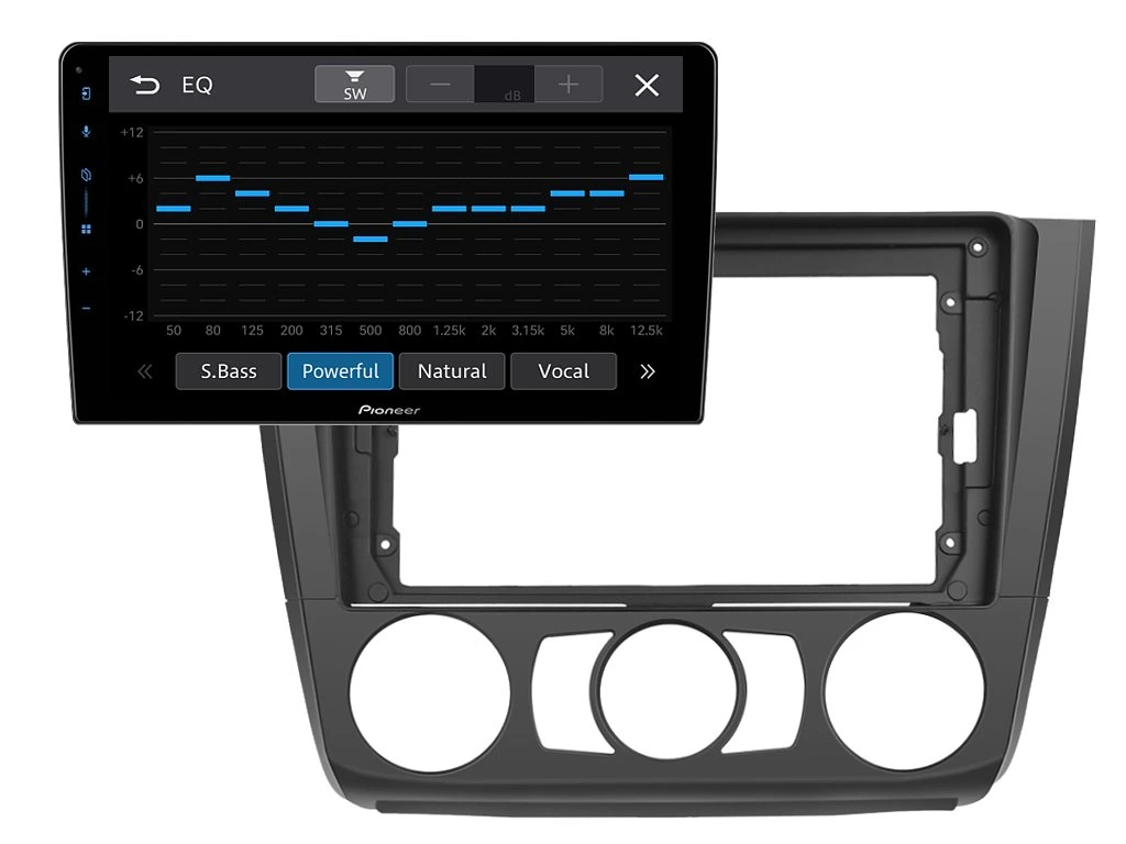 PIONEER 2DIN AUTORÁDIO SPH-PF97BT, BMW E81 / E82 / E87 / E88 S MANUÁLNÍ KLIMATIZACÍ