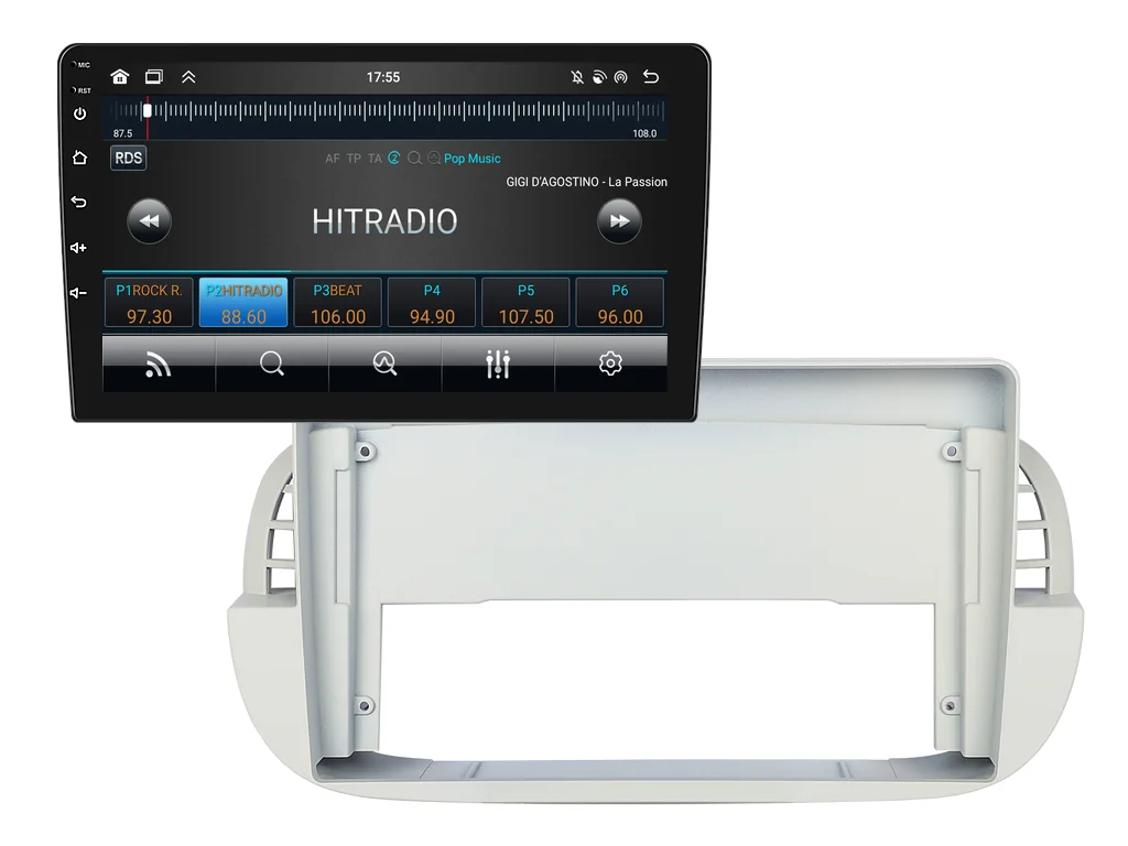 BMODE 2DIN AUTORÁDIO BEX212 ANDROID, FIAT 500